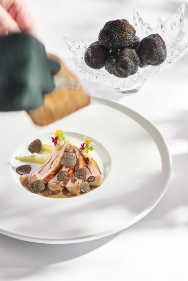 menu caviar et truffe